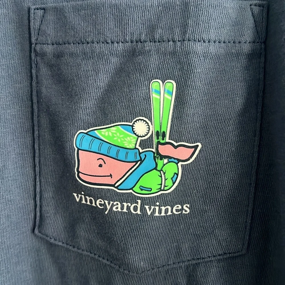 Vineyard Vines logo LS T-Shirt-Ski - Picture 2 of 4